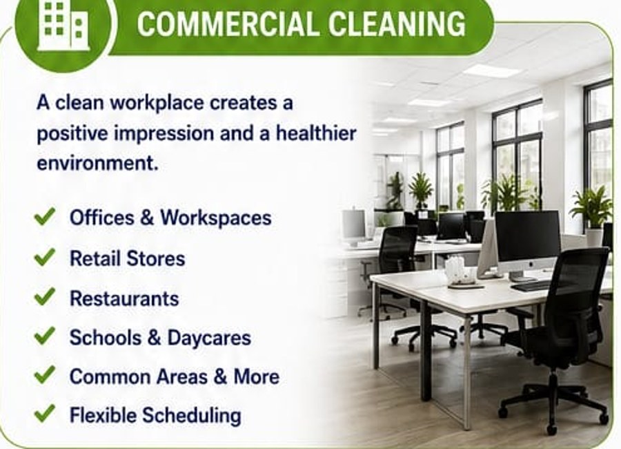 Clean modern commercial office workspace